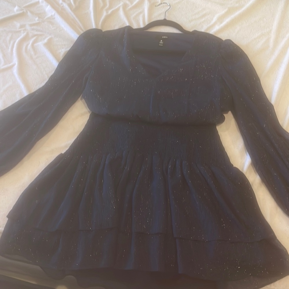 Boho chic, aqua dress, worn twice, and size large